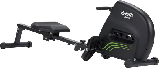 VirtuFit Row 1.0 - Roeitrainer magnetische weerstand inklapbaar - Met LCD-scherm - 4 Trainingsniveaus - Roeimachine met Elastische Weerstand - Roeiapparaat voor Thuis - Zwart